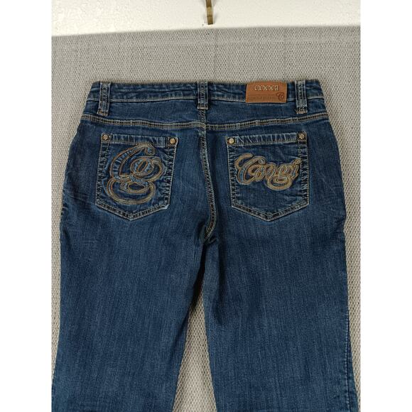 Coogi Denim Jeans Womens 11/12 31X31 Blue Embroidered Spellout Regular Straight - Picture 8 of 14